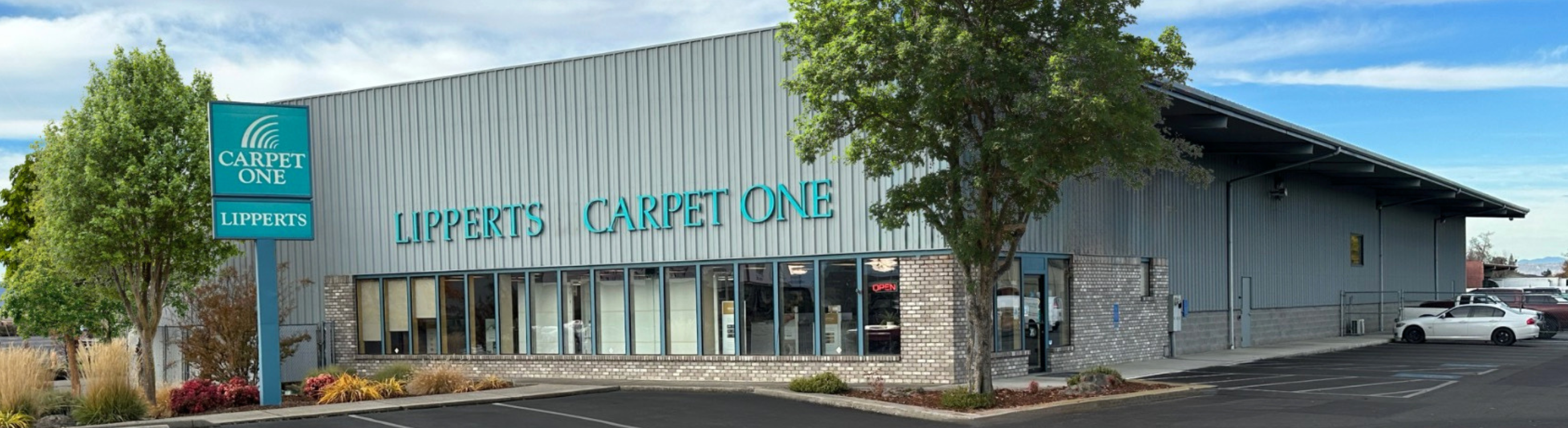 area rug in living area with leather sofa