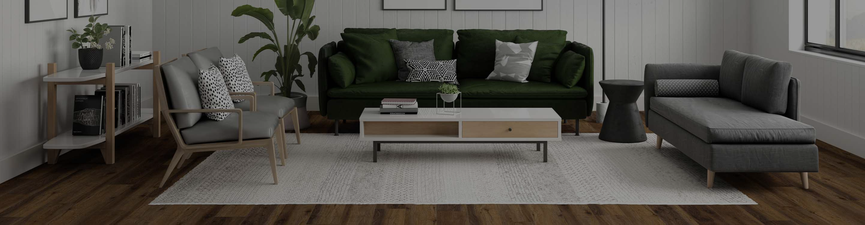 patterned area rug in living area
